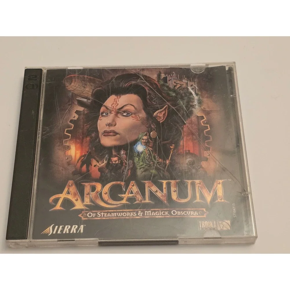 Arcanum Of Steamworks & Magick Obscura PC 2001 Sierra Troika Games 2-CD Set
